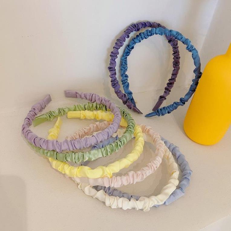 [FREESHIP] Bờm cài tóc vải nhún, lụa satin,  băng đô cài đầu Hàn Quốc dễ thương, June Accessrioes