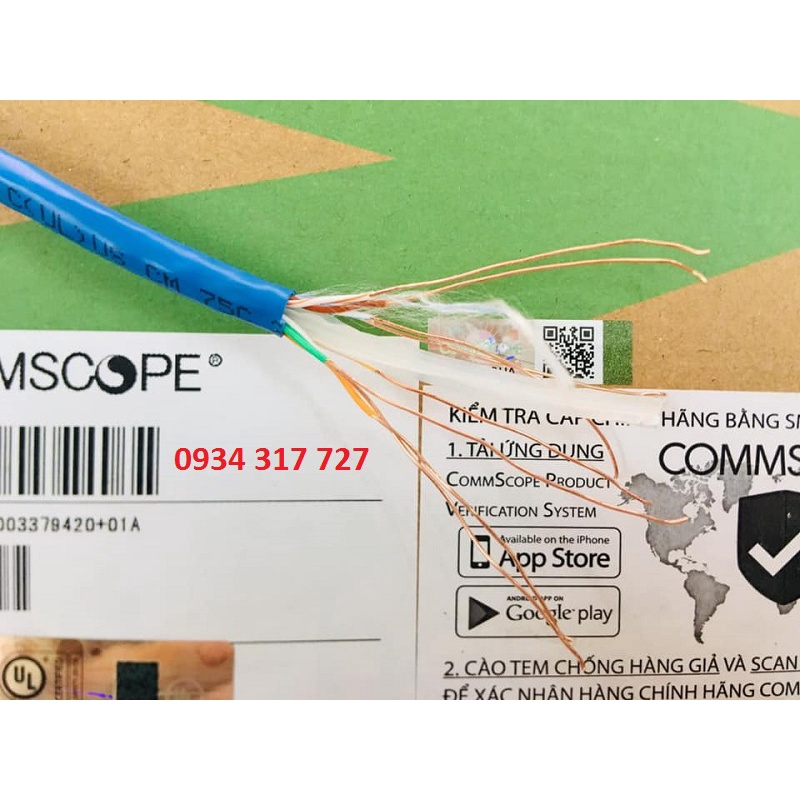 Cáp mạng Commscope CAT6 dài 20m 50M - 100M -150M chính hãng ĐỒNG NGUYÊN CHẤT