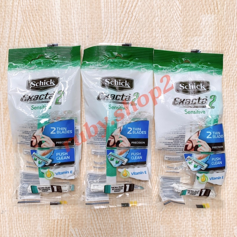Combo dao cạo râu dùng 1 lần schick exacta2 sensitive