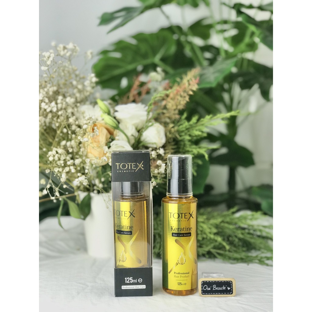 Serum dưỡng tóc Totex Keratine hair care serum, tinh dầu giúp phục hồi tóc hư tổn 125ml Ouibeaute