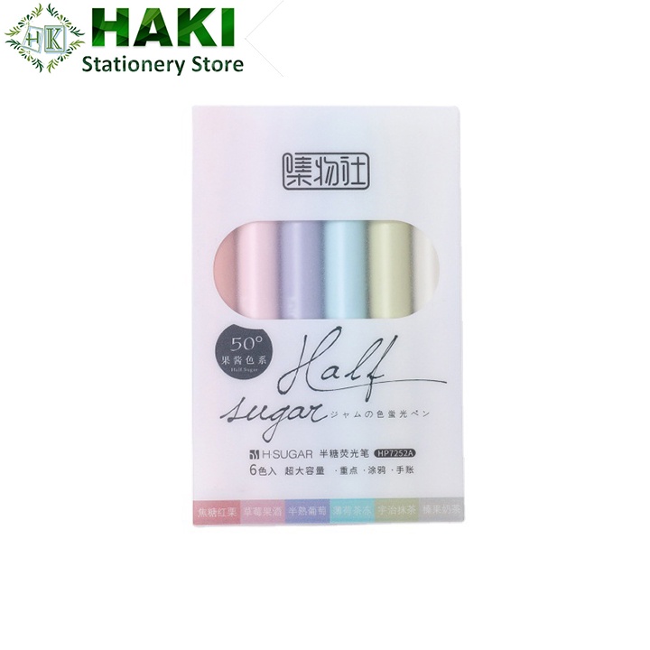 HAKI bút nhớ highlight nhiều màu dạ quang pastel highlighter văn phòng phẩm B04