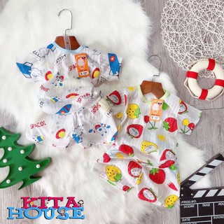 Combo 3 bộ cotton giấy bé trai, bé gái