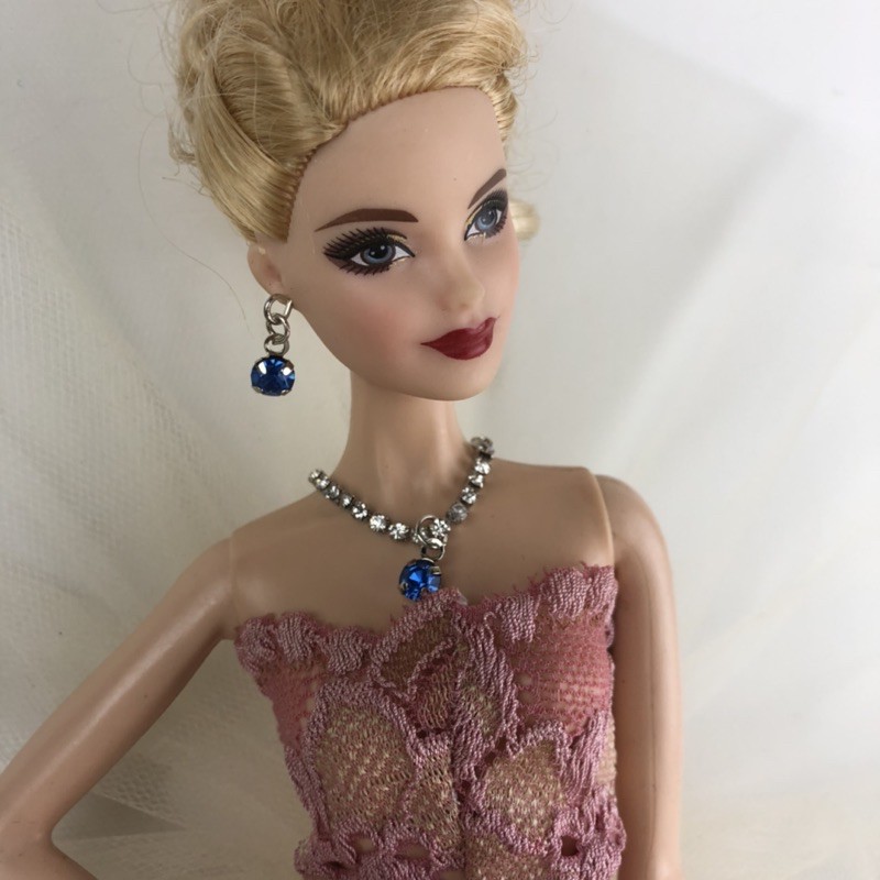 P1- trang sức chuỗi hạt hoa tai cho búp bê