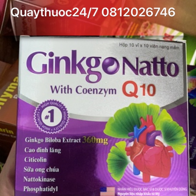 GINKGO NATTO COENZYME Q10,TĂNG LƯU THÔNG TUẦN HOÀN NÃO