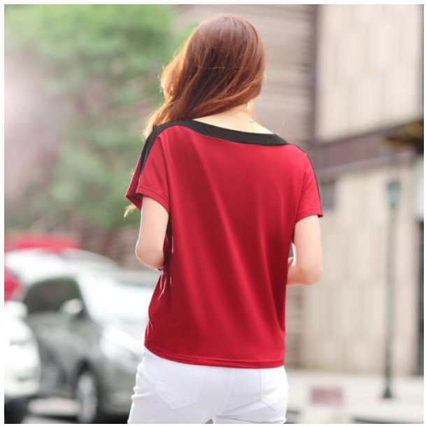 Plus Size Summer Women Simple Bat Short-sleeved Cotton T-shrit O-neck Casual Loose Tops Blouse