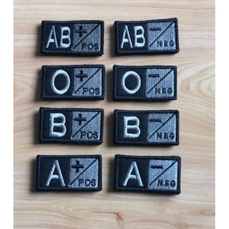 Đồ đóng gói Tem thêu hình máu A + B + AB + O + Nylon Vải Magic Stamp