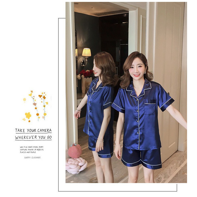 [Đồ bộ mặc nhà nữ] Bộ Pijama Lụa Cao Cấp Cộc Tay Nữ, Bộ Ngủ Nữ Mùa Hè Thoáng Mát Thoải Mái Dễ Chịu mẫu Pi1