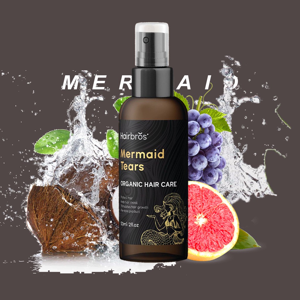 Dưỡng tóc Mermaid Tear - Nước mắt nàng tiên cá - Tinh dầu bưởi hoà trộn cùng dầu Argan, dầu dừa, dầu hạt nho