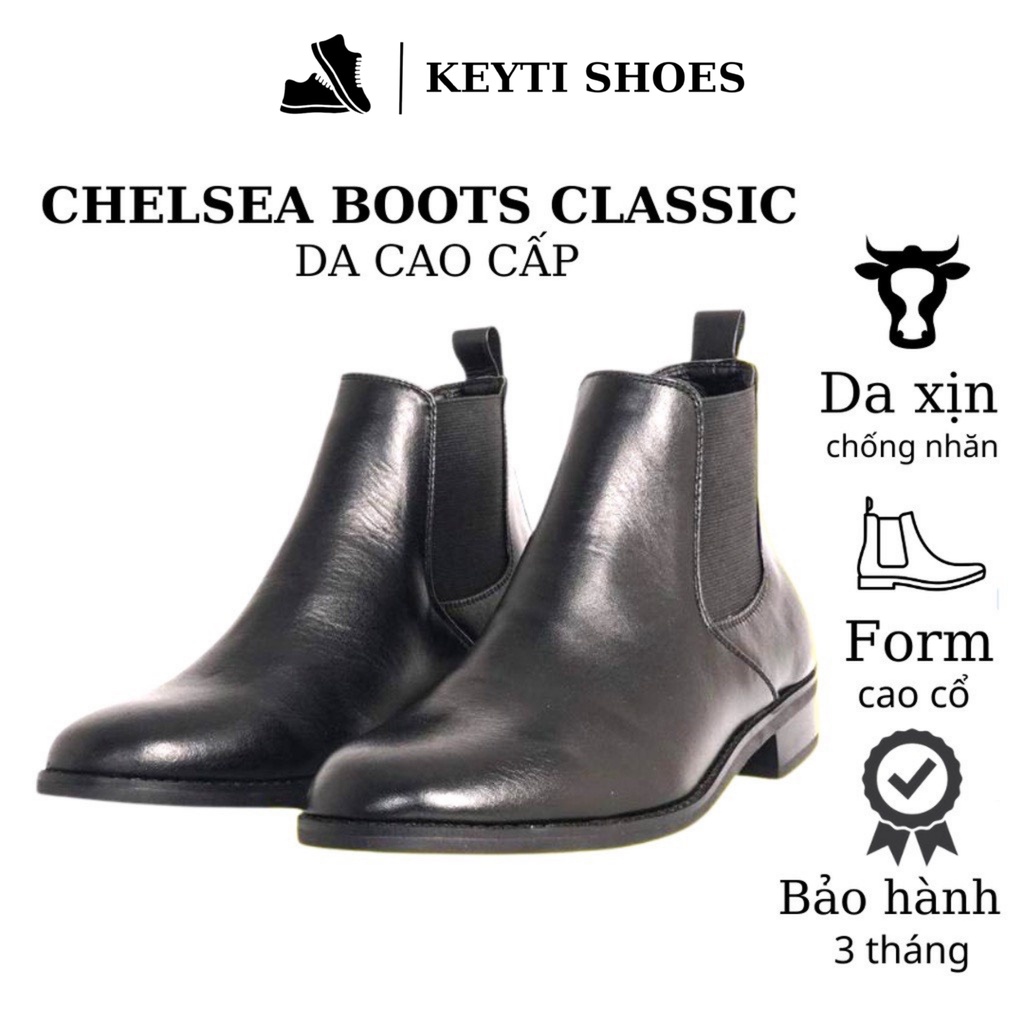 [Mã FATRENDW1 giảm đến 30k đơn 99k] Giày Chelsea Boots Classic Leman Da cao cấp, đế cao su 3cm (bảo hành 30 ngày)