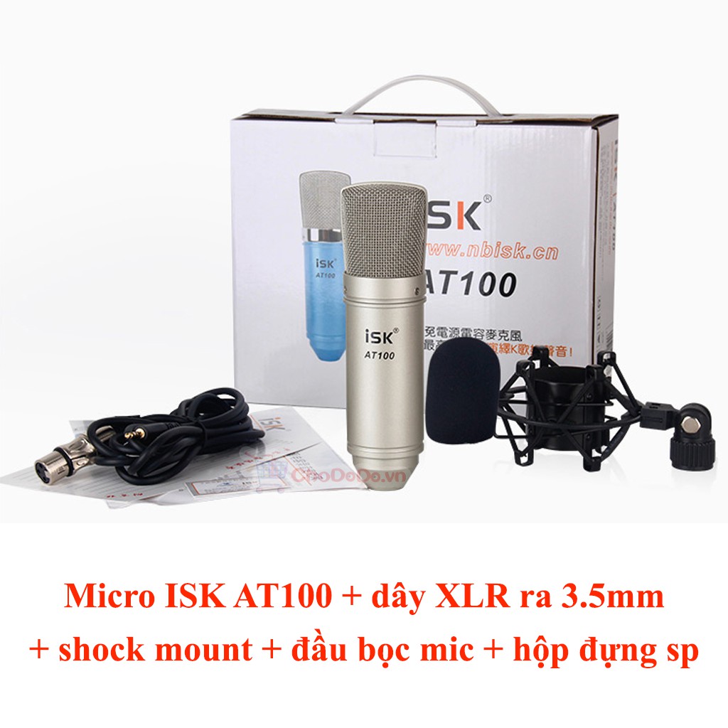 Combo XOX K10 2020 và ISK AT100 tặng kèm tai nghe kiểm âm - Bộ sound card và mic thu âm chuyên nghiệp giá rẻ