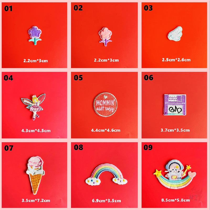 ☸ Miếng Dán Ủi Hình Cầu Vồng Ngọt Ngào Cho Nữ ☸ 1 Sticker Ủi Thêu Hình Phi Hành Gia