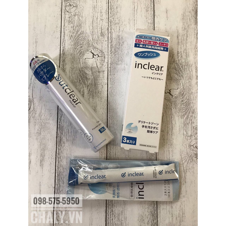 Dung dịch vệ sinh vùng kín chuyên sâu cho phụ nữ Inclear 10 chiếc Nhật