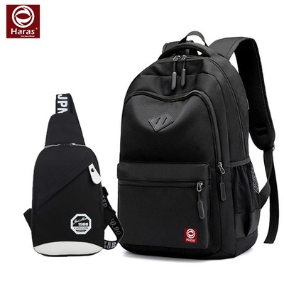 Combo Balo Unisex Campus Cá Tính & Túi Đeo Ipad HARAS HR244HRS083