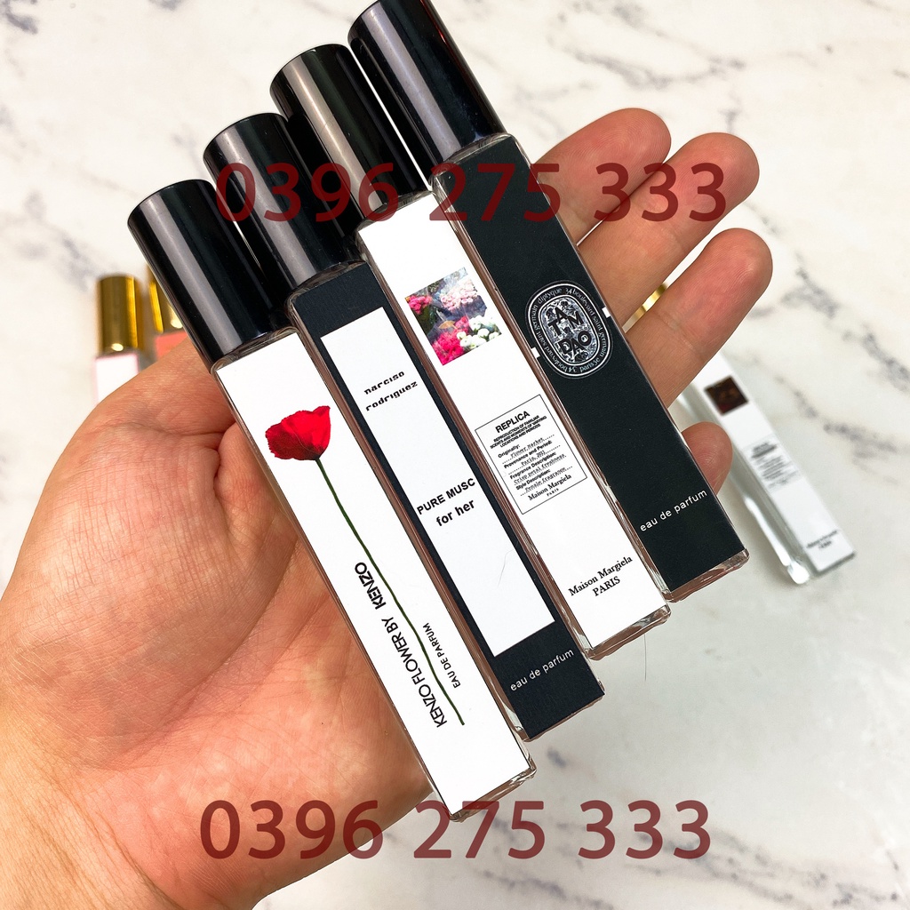 Tem dán lọ chiết nước hoa loại DÀI 8.5cm - Dạng CHỮ -