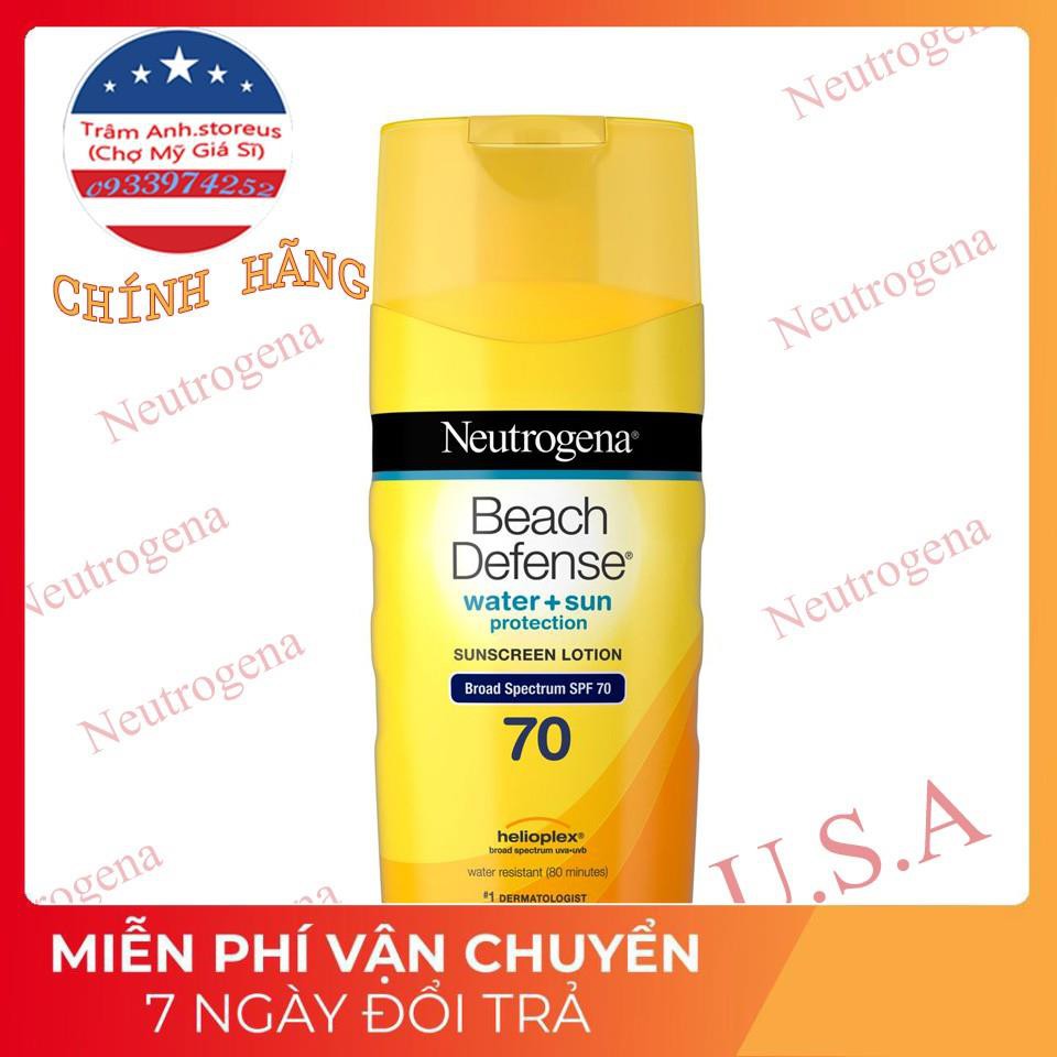 Kem chống nắng Neutrogena Beach Defense Sunscreen Lotion Broad Spectrum SPF 70 (198ml) Date 2022