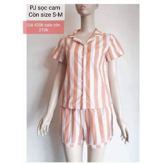 Đồ Ngủ Cotton sọc cam