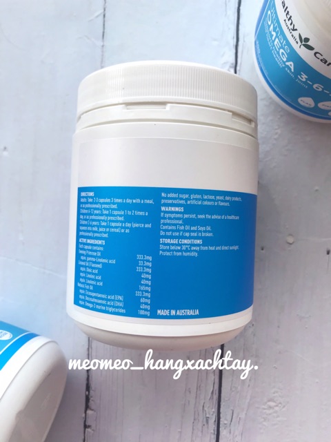 [Mẫu mới- đủ bill và tem]Healthy care Omega 369 200 viên của Úc | Thế Giới Skin Care