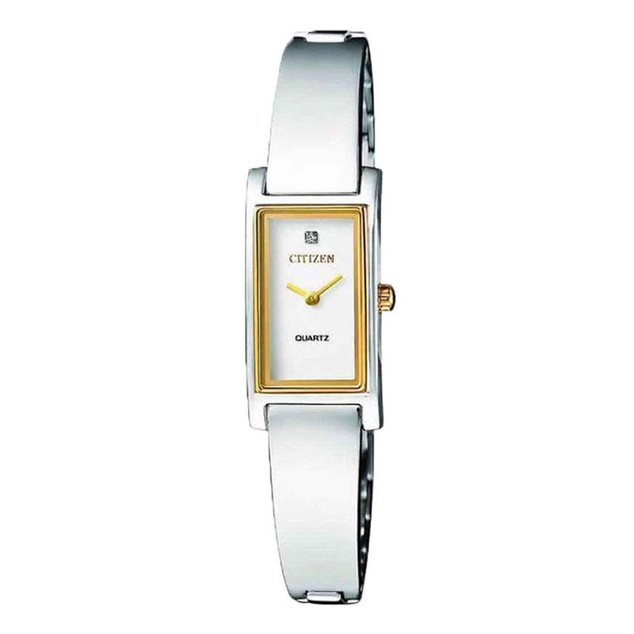 Đồng Hồ Citizen Nữ Đính Đá Swarovski Dây Kim Loại Pin-Quartz EZ6364-59A - Mặt Trắng (