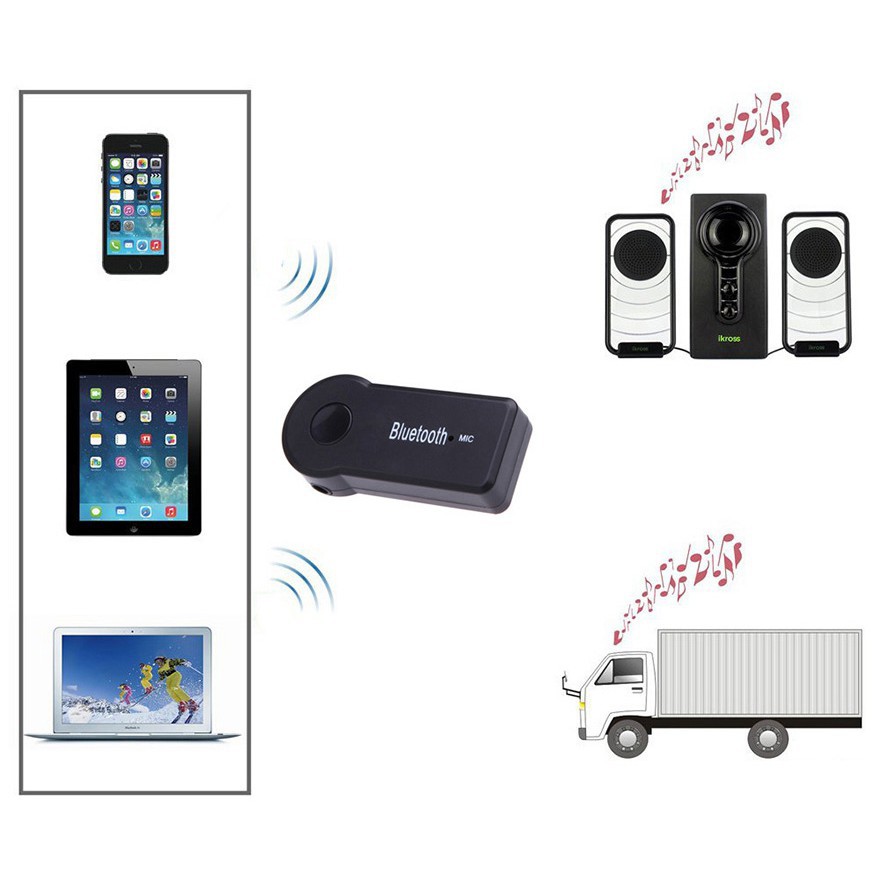 Usb bluetooth giúp loa, amply xe hơi cắm dây thành loa, amply Bluetooth không dây tiện lợi TP10441