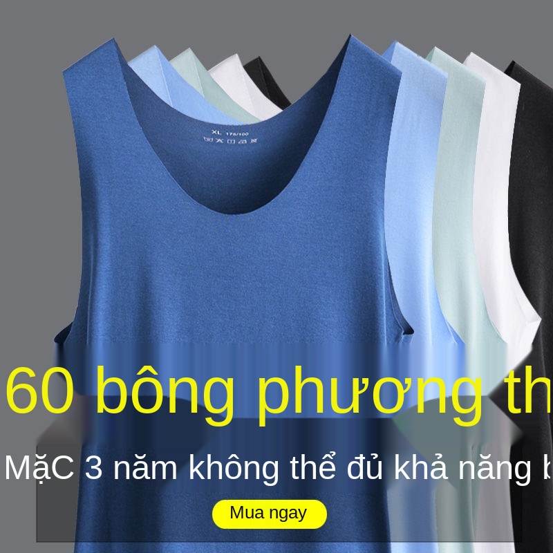 ♈✌vest nam modal liền thân Mặc đồ thể thao mỏng mùa hè mềm mượt áo sơ mi có đáy rộng dành cho đàn ông