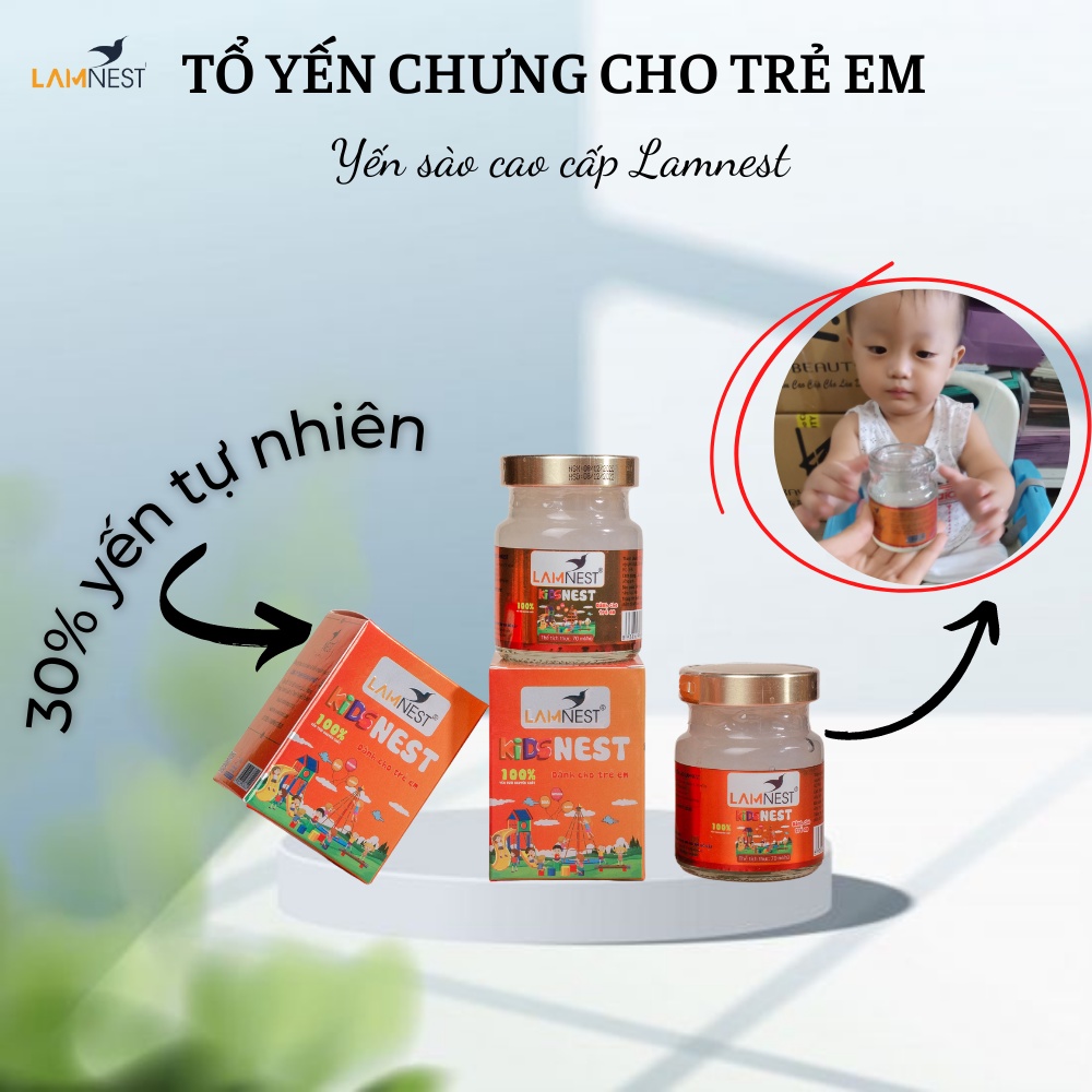 Yến Sào LamNest Chưng Cho Trẻ Em 30% Yến [ Mua 10 Tặng 1 ]