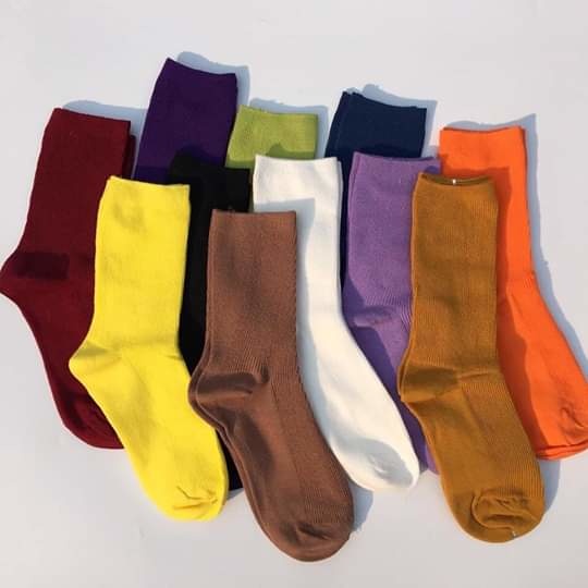 Tất Ngắn Trơn Cotton Co Giãn Mịn Mà Hút Mồ Hôi SGES Unisex