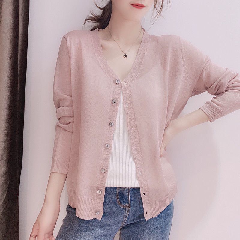 Áo Khoác Cardigan Dệt Kim Chống Nắng Thời Trang Mùa Hè Mới Cho Nữ