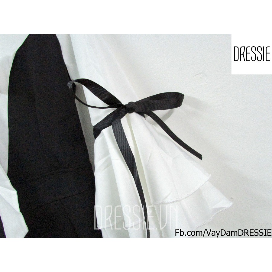 [HÌNH THẬT] Váy Đầm Ôm Body DRESSIE Đuôi Cá Tay Lỡ Thời Trang Công Sở Đi Chơi Dạo Phố Dự Tiệc - DB56 (Đen Trắng)