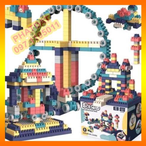 Bộ lắp ráp Lego giá rẻ 💝Freeship💝Lego mobile Xếp Hình Nhật Bản, Lego city Hộp 520 Chi Tiết Cho Bé