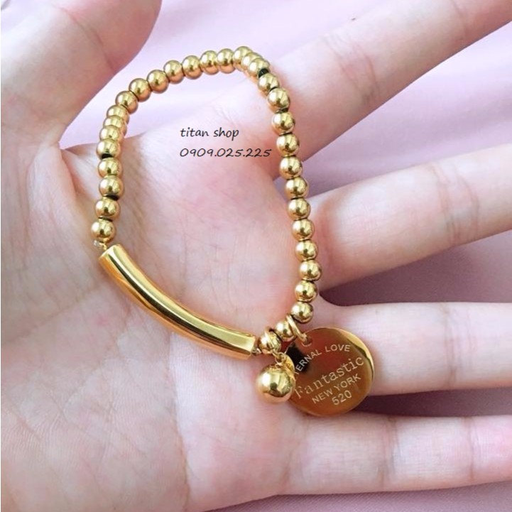 lắc tay bi titan có tag không đen