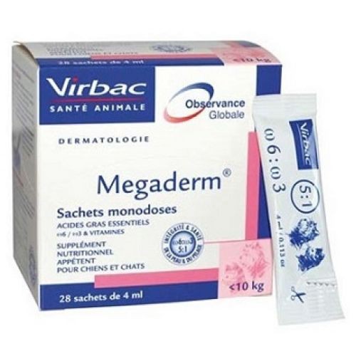 Gel dưỡng lông virbac megaderm dành cho chó mèo