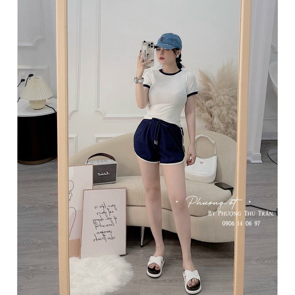 [ẢNH THẬT+VIDEO] Set thể thao nữ cotton pha viền mix quần vạt | BigBuy360 - bigbuy360.vn