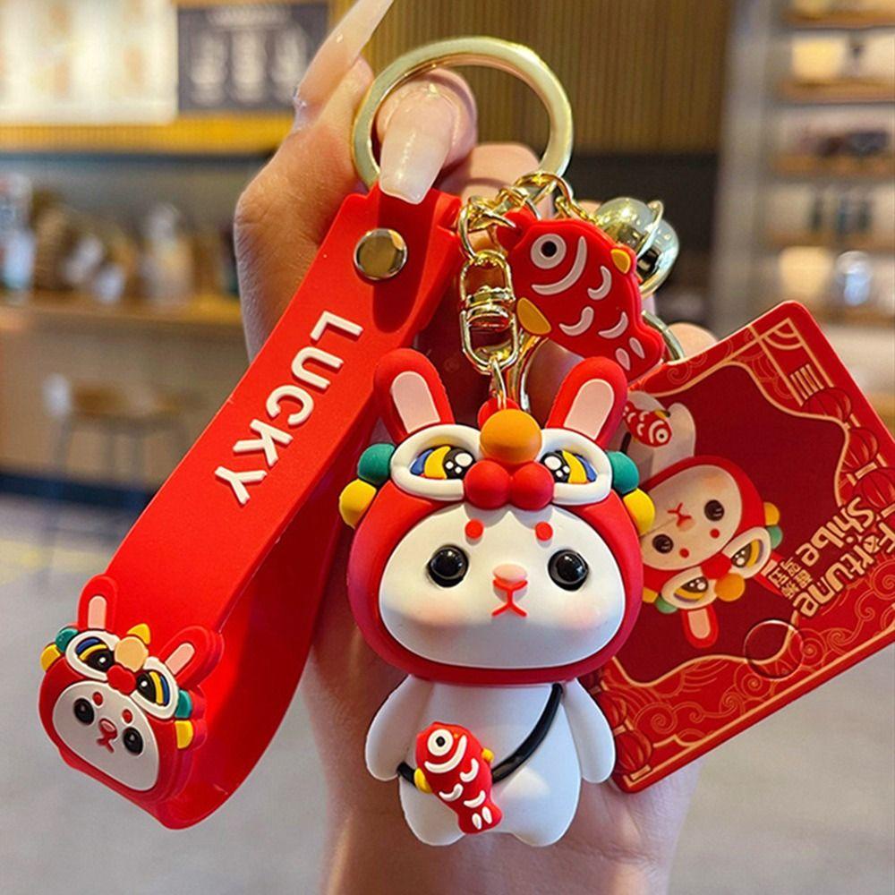 Norman Móc Chìa Khóa Gắn Hình Thỏ / Cá Koi / Chó Hoạt Hình Nhảy Múa Hợp Thời Trang Làm Quà Tặng