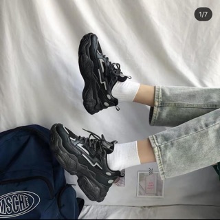 [ORDER 15 NGÀY] Giày nữ dây phản quang đế bánh mì siêu cao