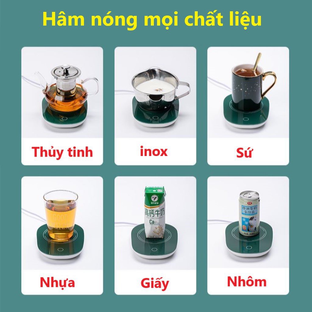 Cốc Hâm Nóng Cao Cấp Bằng Sứ, Ly Hâm Nóng Cafe, Sữa, Trà - Tặng Kèm Thìa Mạ Vàng tiện lợi