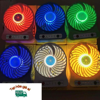 ❤️ FREESHIP ❤️ QUẠT MINI 3 TỐC ĐỘ (có đèn lep siêu kute)