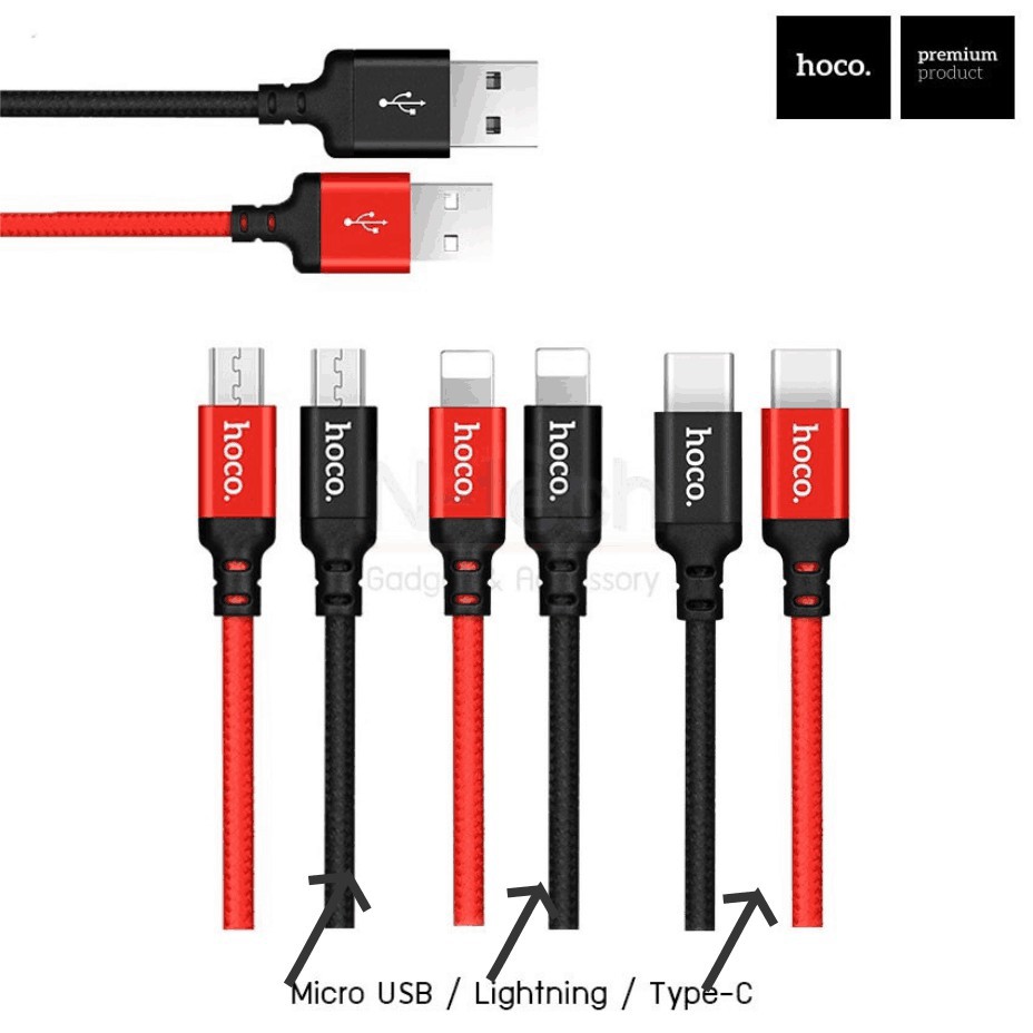 Dây Sạc Hoco x14 Chính Hãng Iphone/Android 1M/2M lighning/Micro/Type C - BH 12T