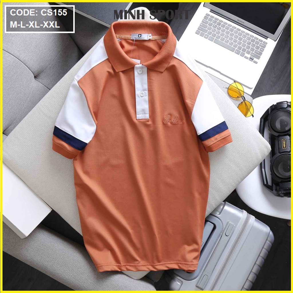 Áo Thun Polo Nam Ngắn Tay Có Cổ Phối Nhiều Màu Đẹp, Mềm Mịn, Mặc Mát mã AO.56