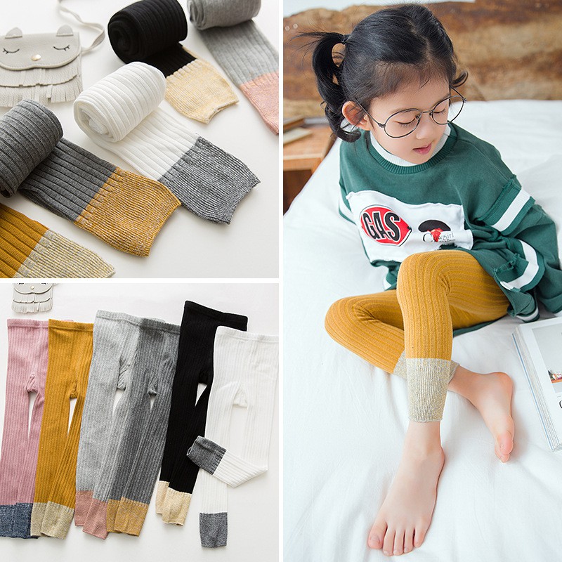 Quần tất len lụa bé gái 2 màu phong cách