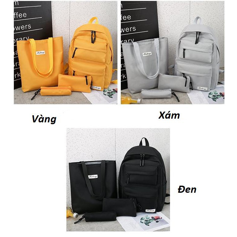 Set 4 Balo thời trang balo Đi Học,Balo Hot,Balo combo 4 món Xinh,Balo Đa Năng,Balo Da balo Kute, Balo Nu