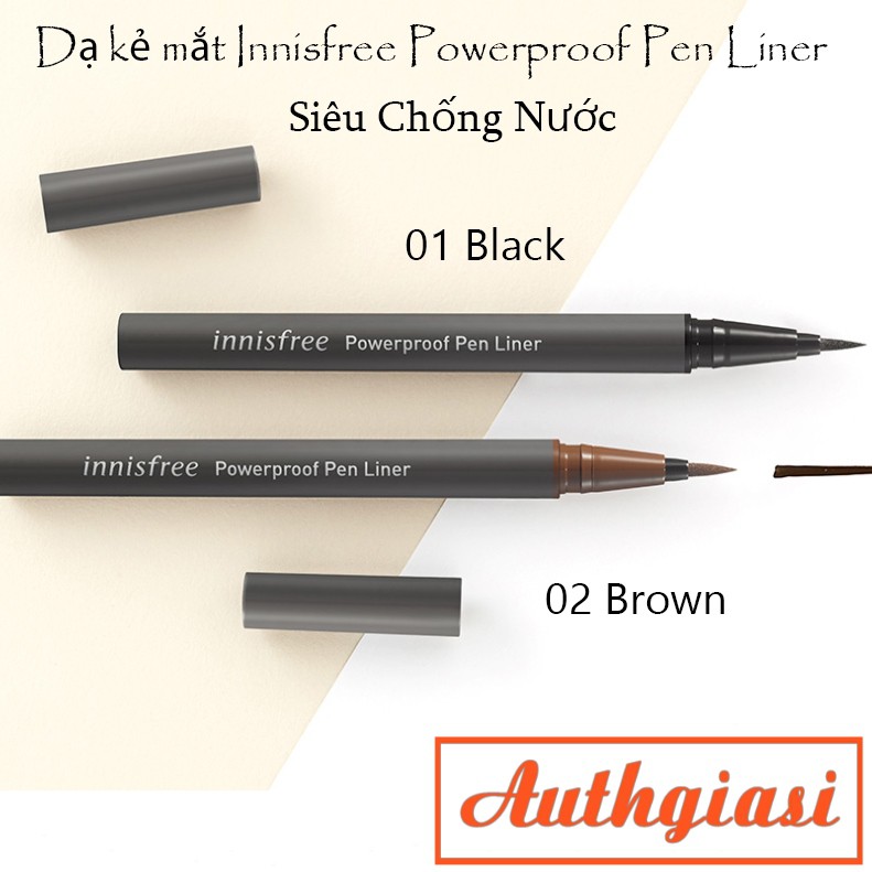 Dạ Kẻ Mắt Siêu Chống Nước Innisfree Powerproof Pen Liner Nét Mảnh [Mới 2019] | BigBuy360 - bigbuy360.vn