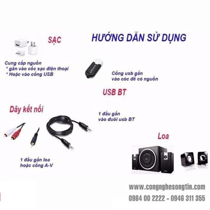 ✔️[Tốc độ 5.0] USB Bluetooth DONGLE 5.0 HJX 001 loại 1 không nhiễu - dùng cho loa, amply, mixer, equalizer