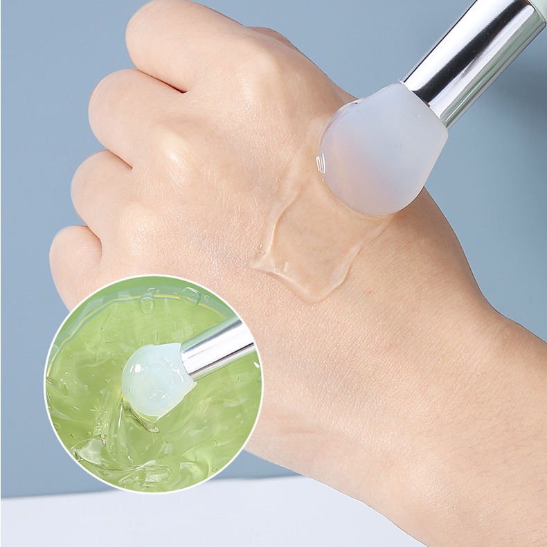 Thìa Đắp, Trộn Mặt Nạ &amp; Mỹ Phẩm Silicon Lameila 2 In 1 (Chổi Quét)