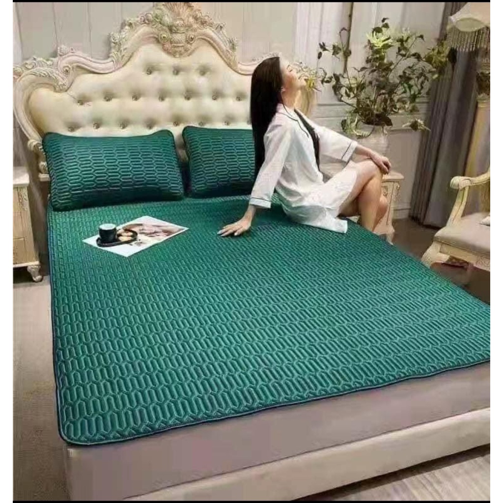 [ Tặng 2 Vỏ Gối ] Chiếu Điều Hòa Cao Su Non 3D Cao Cấp Mềm - Mát - Mịn