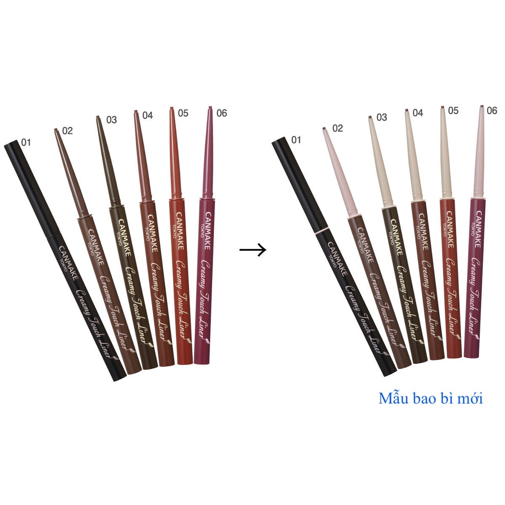 Bút kẻ mắt Canmake Creamy Touch Liner Waterproof - Gel kẻ mắt lâu trôi Canmake Tokyo Nhật Bản chống nước