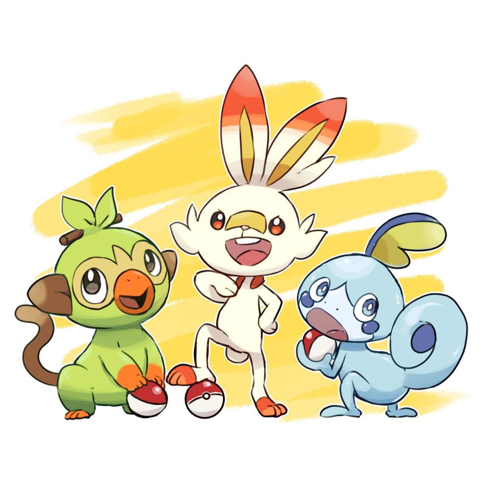 1 thú nhồi bông hình chú thỏ Scorbunny Sobble Grookey dễ thương cho bé