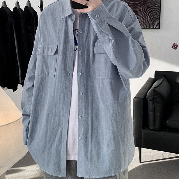 Áo sơ mi nam Form Rộng Chất Đũi phong cách Hàn Quốc Trẻ Trung - KB26 | BigBuy360 - bigbuy360.vn