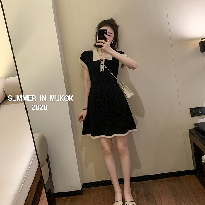 Đầm Dệt Kim Dáng Chữ A Phong Cách Retro Hàn Quốc | BigBuy360 - bigbuy360.vn