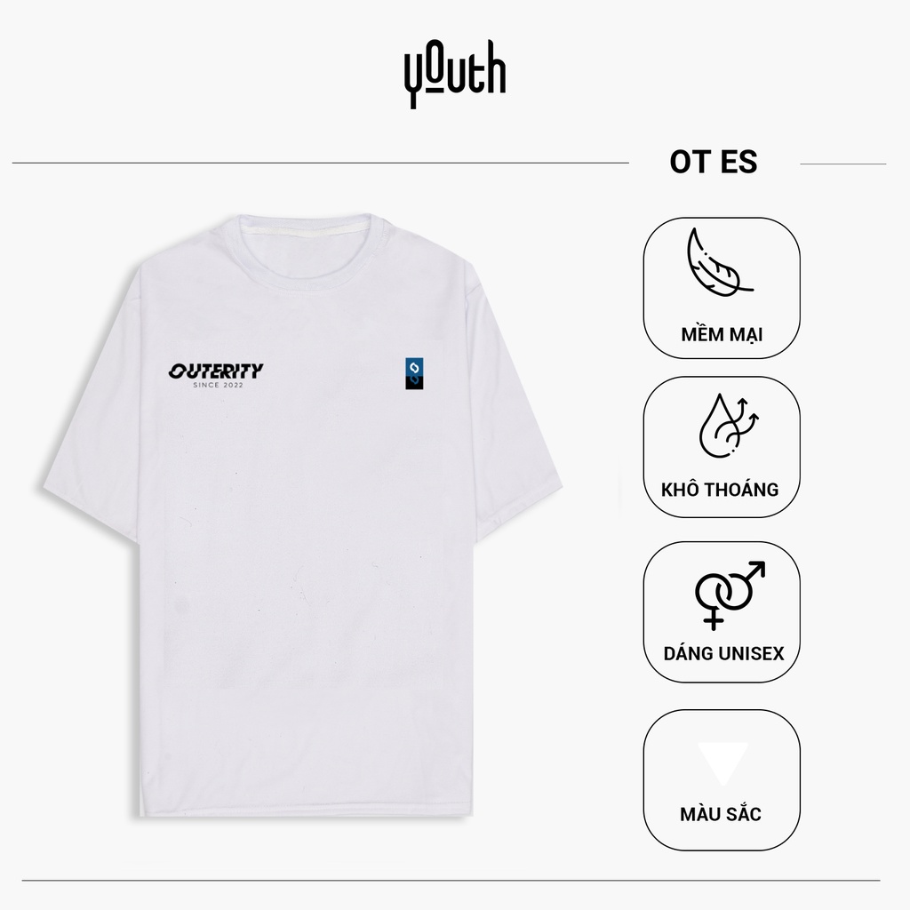 Áo thun nam nữ unisex YOUTH form rộng cổ tròn tay lỡ vải Cotton xịn FreeSize(38-65Kg) -  OT ES