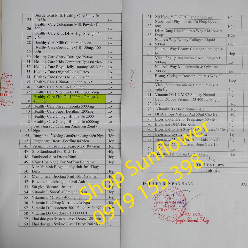 Dầu cá tự nhiên Fish Oil Healthy Care Omega3 1000mg 400 Viên Úc